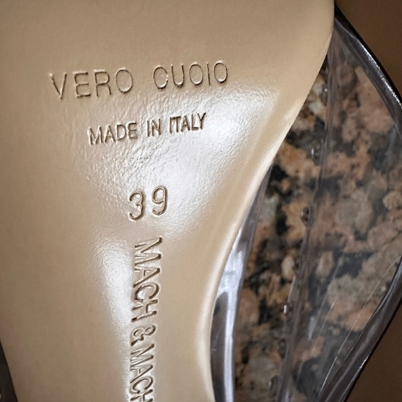 MACH & MACH NEW Double Bow PVC Clear Pumps Heels Crystal - Picture 13 of 14